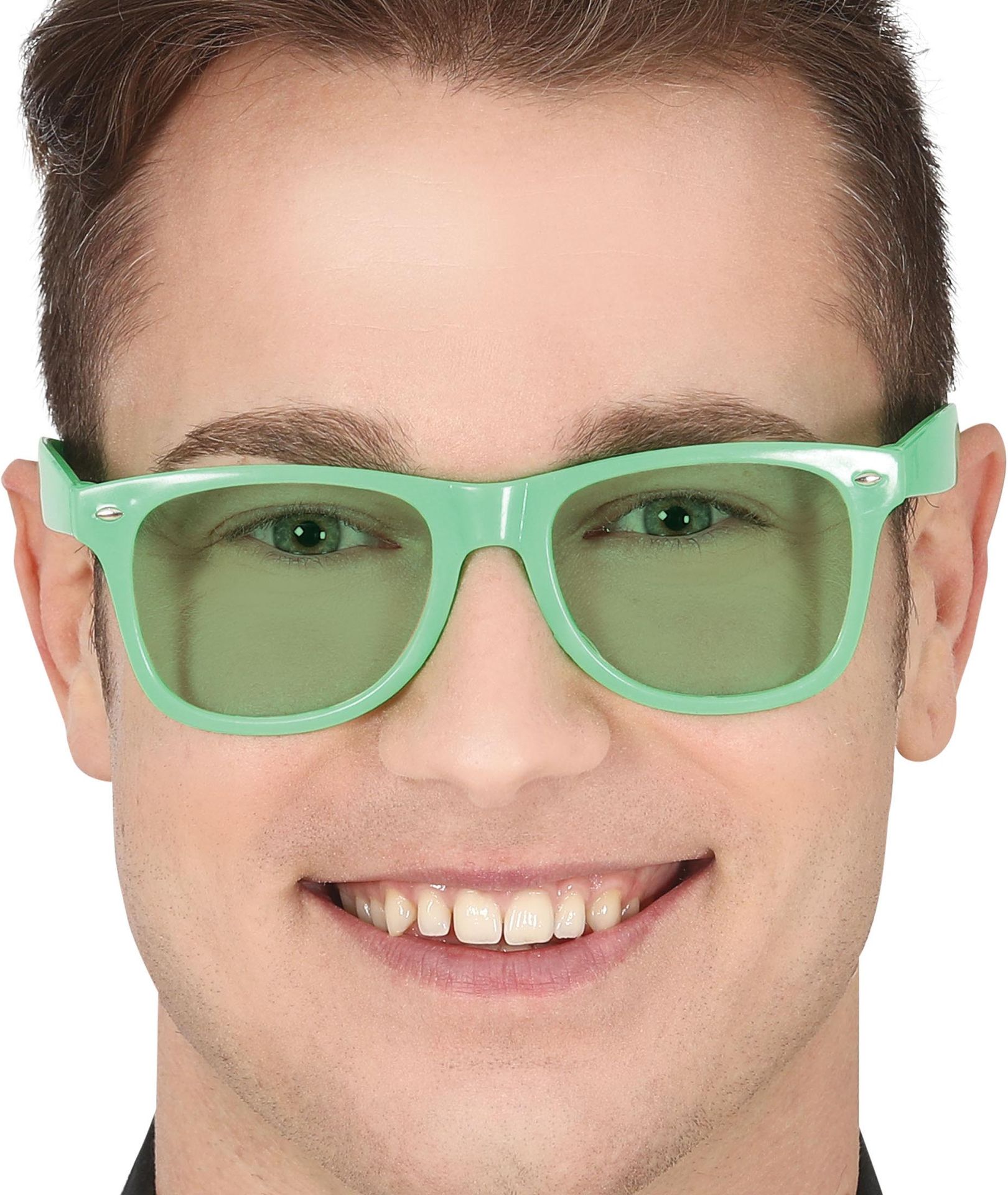 Retro 80's Groene Bril met Groene Glazen