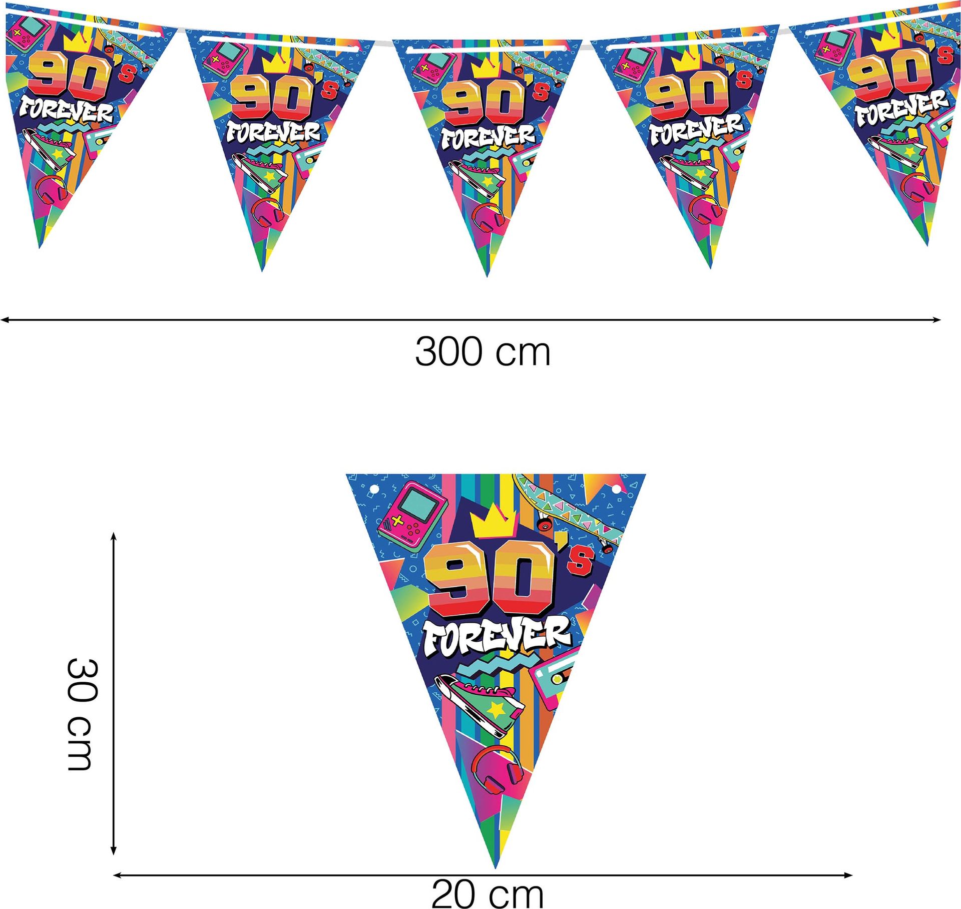 Retro 90's Forever Vlaggenlijn