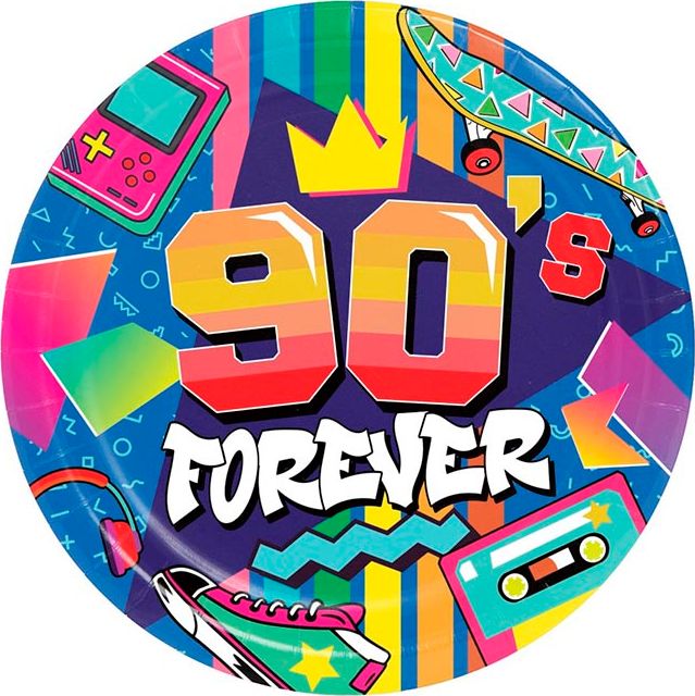 Retro 90's Forever Wegwerp Bordjes