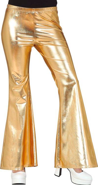 Retro Gouden Bell Bottom Broek