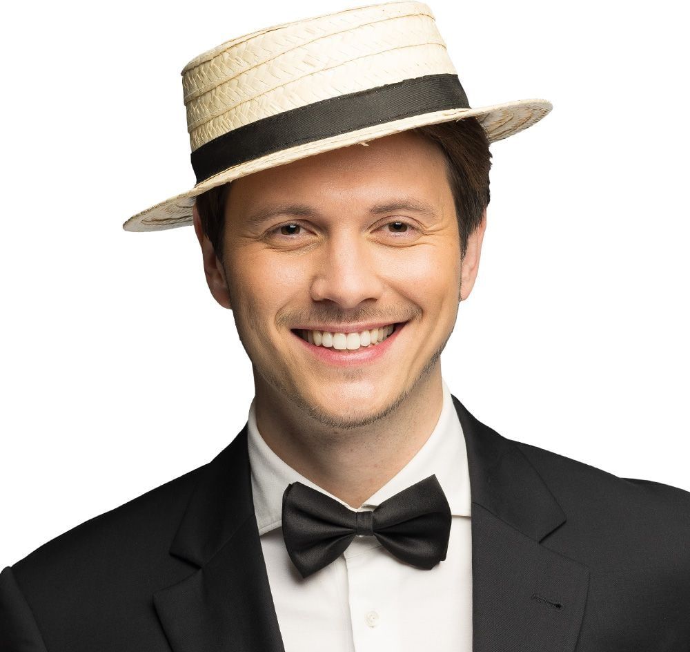 Retro Herenhoed met Zwart Lint