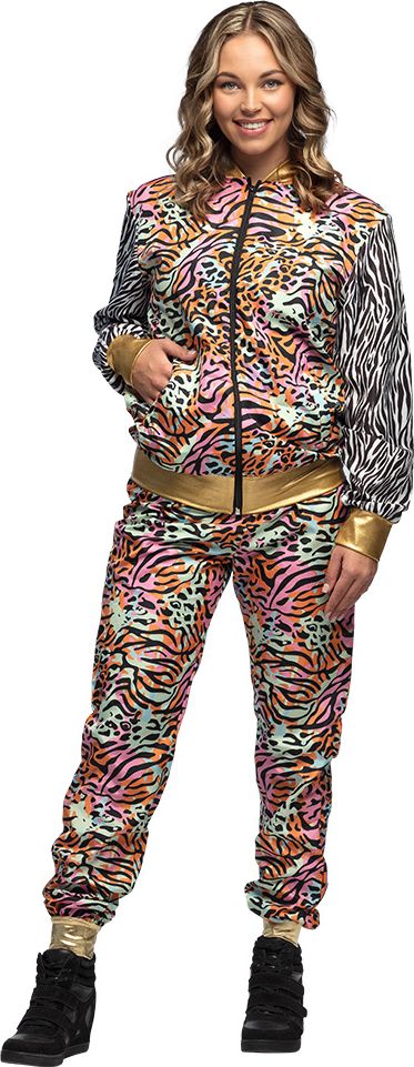 Retro Luipaard Trainingspak Dames