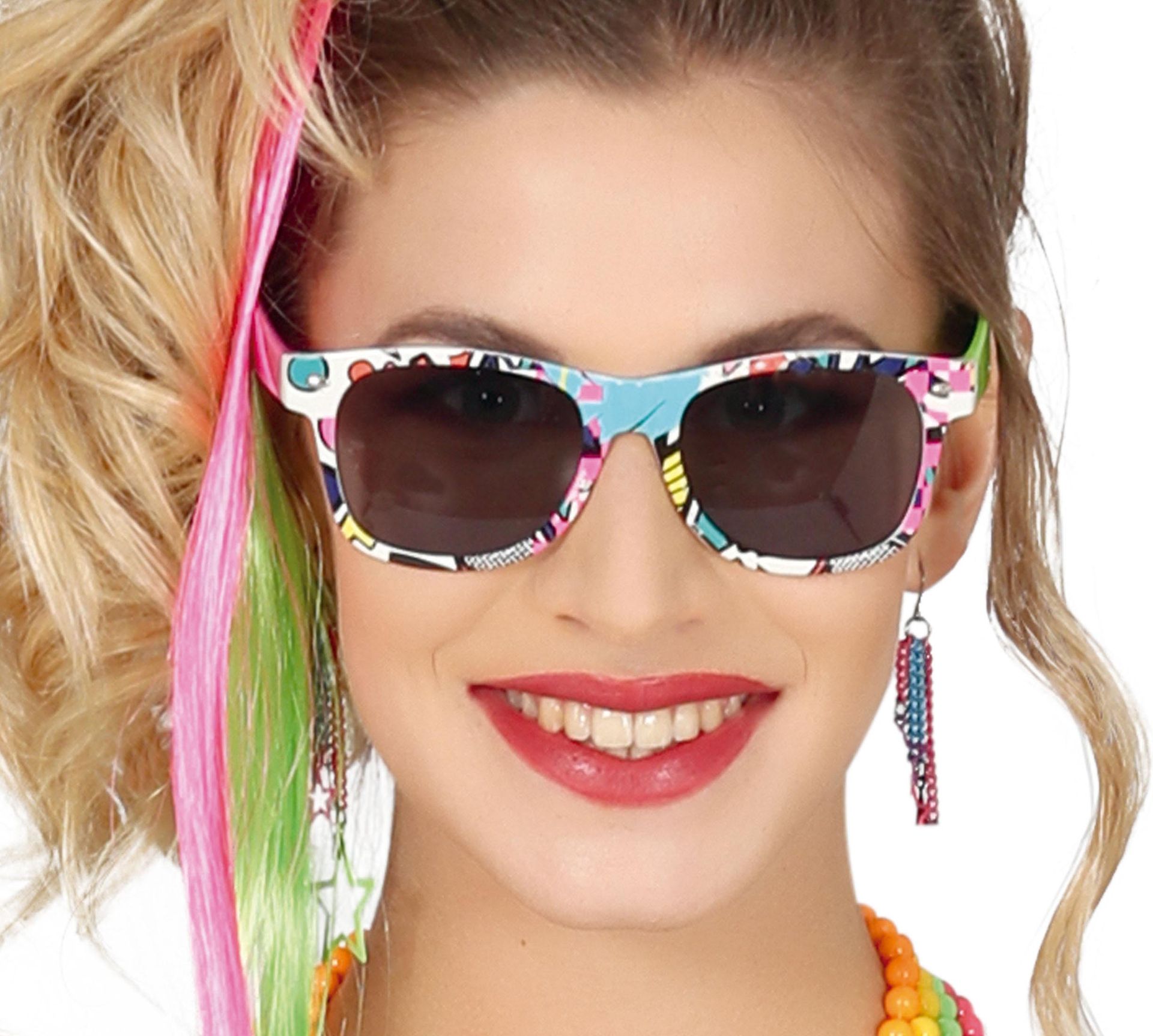 Retro Meerkleurige 80's Bril