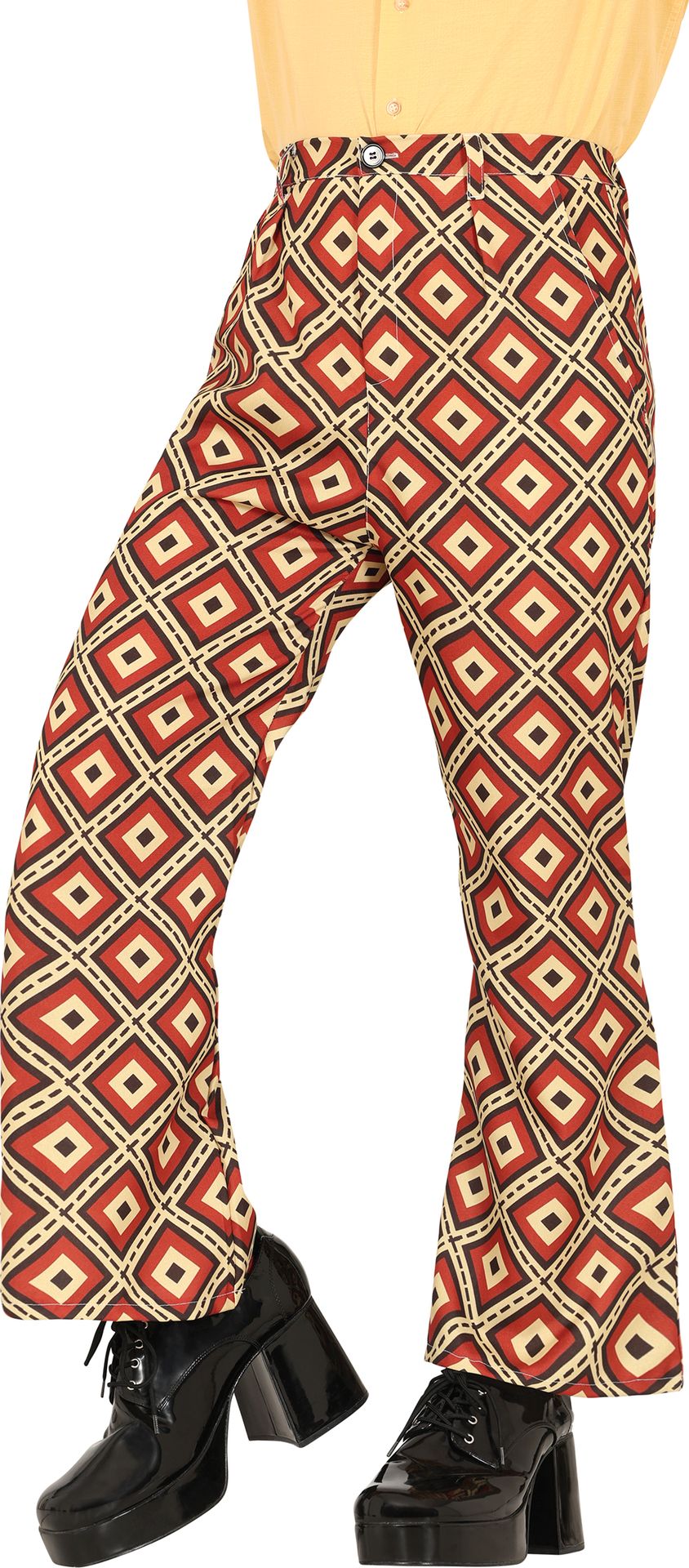 Retro Multicolor 70's Broek Vierkanten