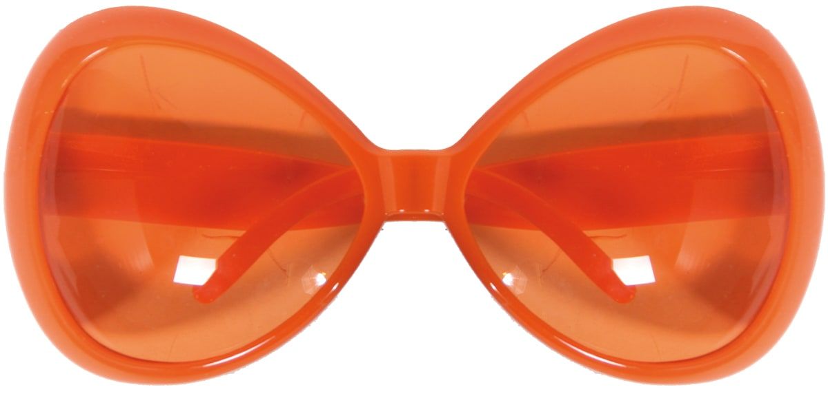 Retro Oversized Feest Bril Oranje