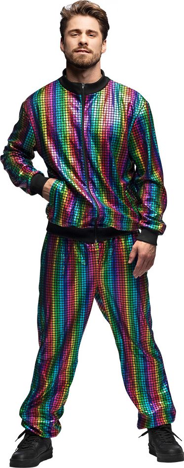 Retro Regenboog Trainingspak Heren