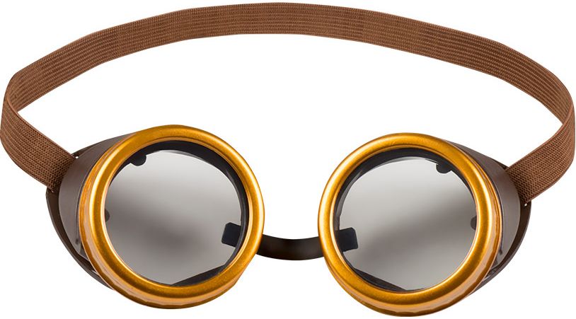 Retropunk bronzen steampunk bril