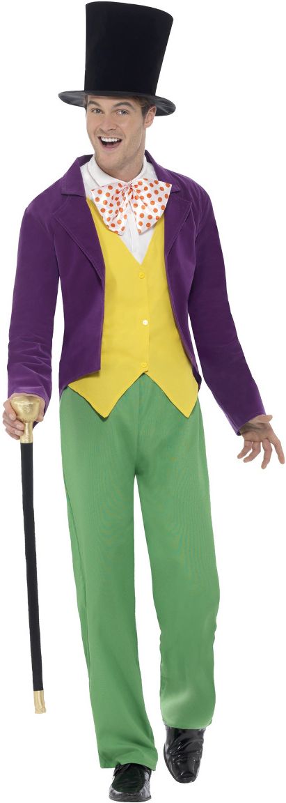 Roald Dahl Willy Wonka kostuum heren