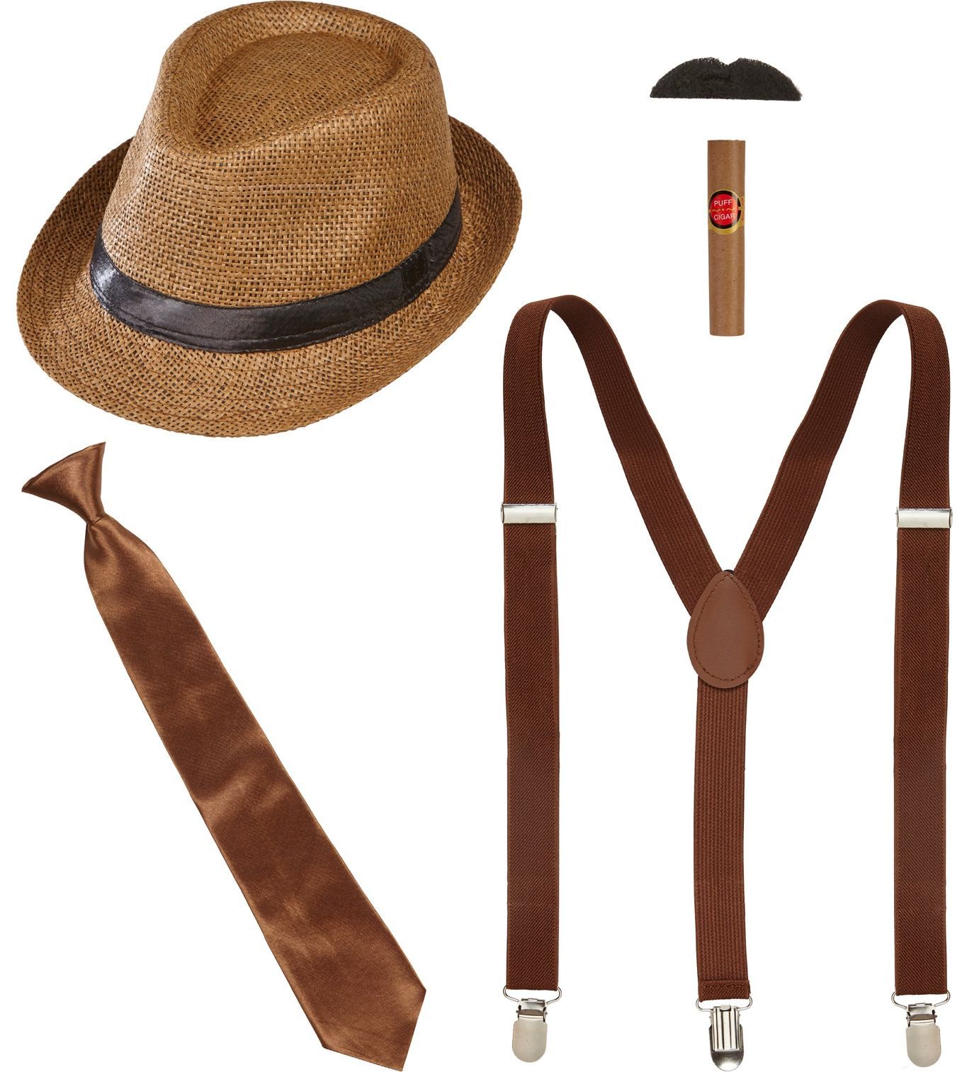 Roaring 20's Retro Accessoire Setje Bruin