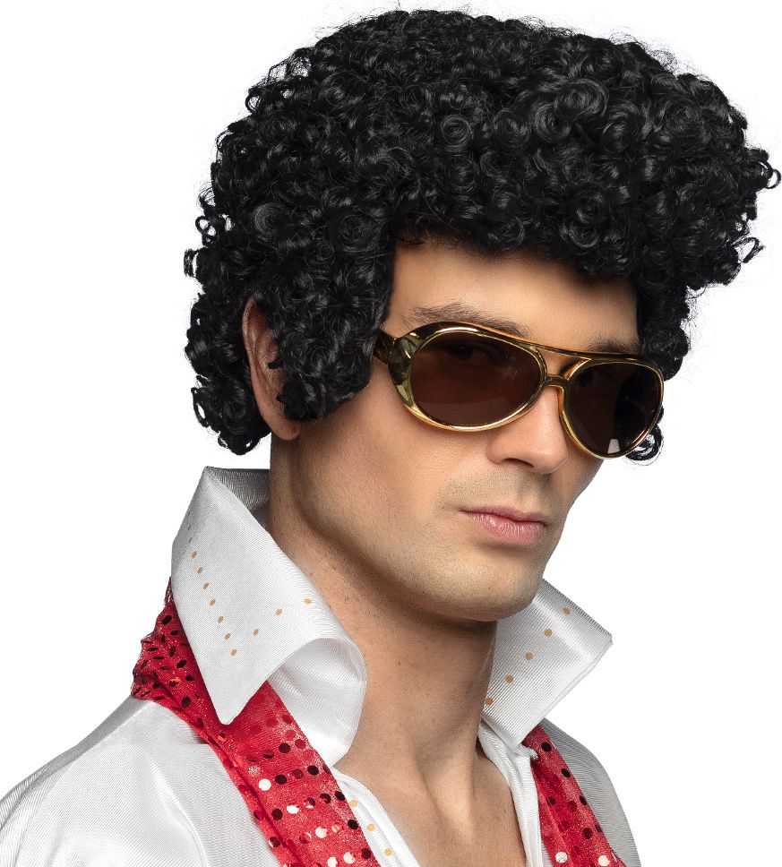 Rock en Roll Krullen Pruik Heren
