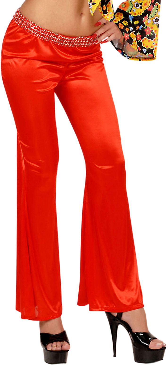 Rode 70's Stretch Broek