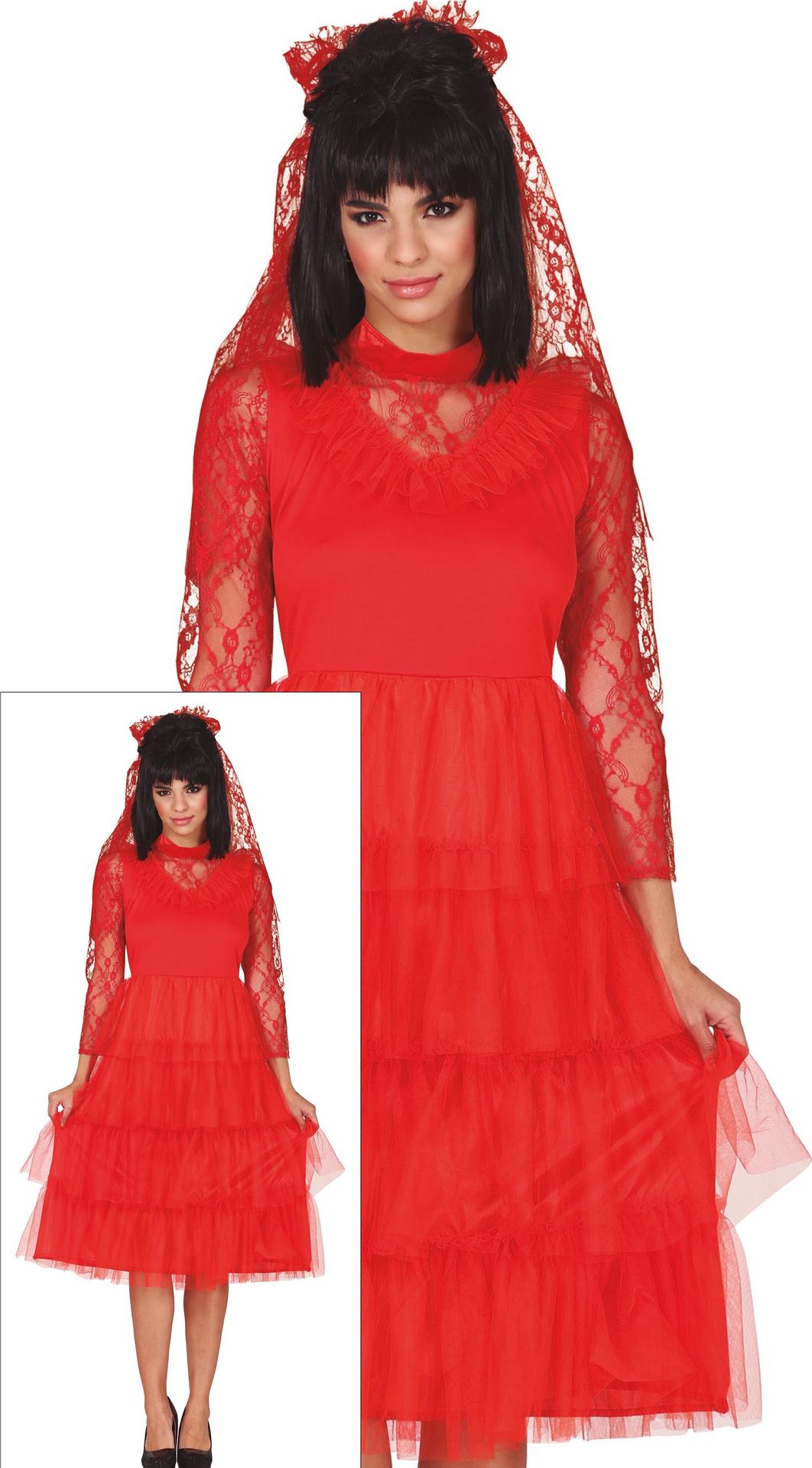 Rode Beetlejuice Lydia Dames