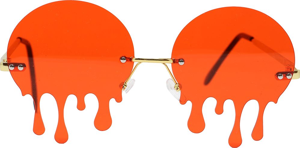 Rode Bloederige Hartjes Bril Halloween