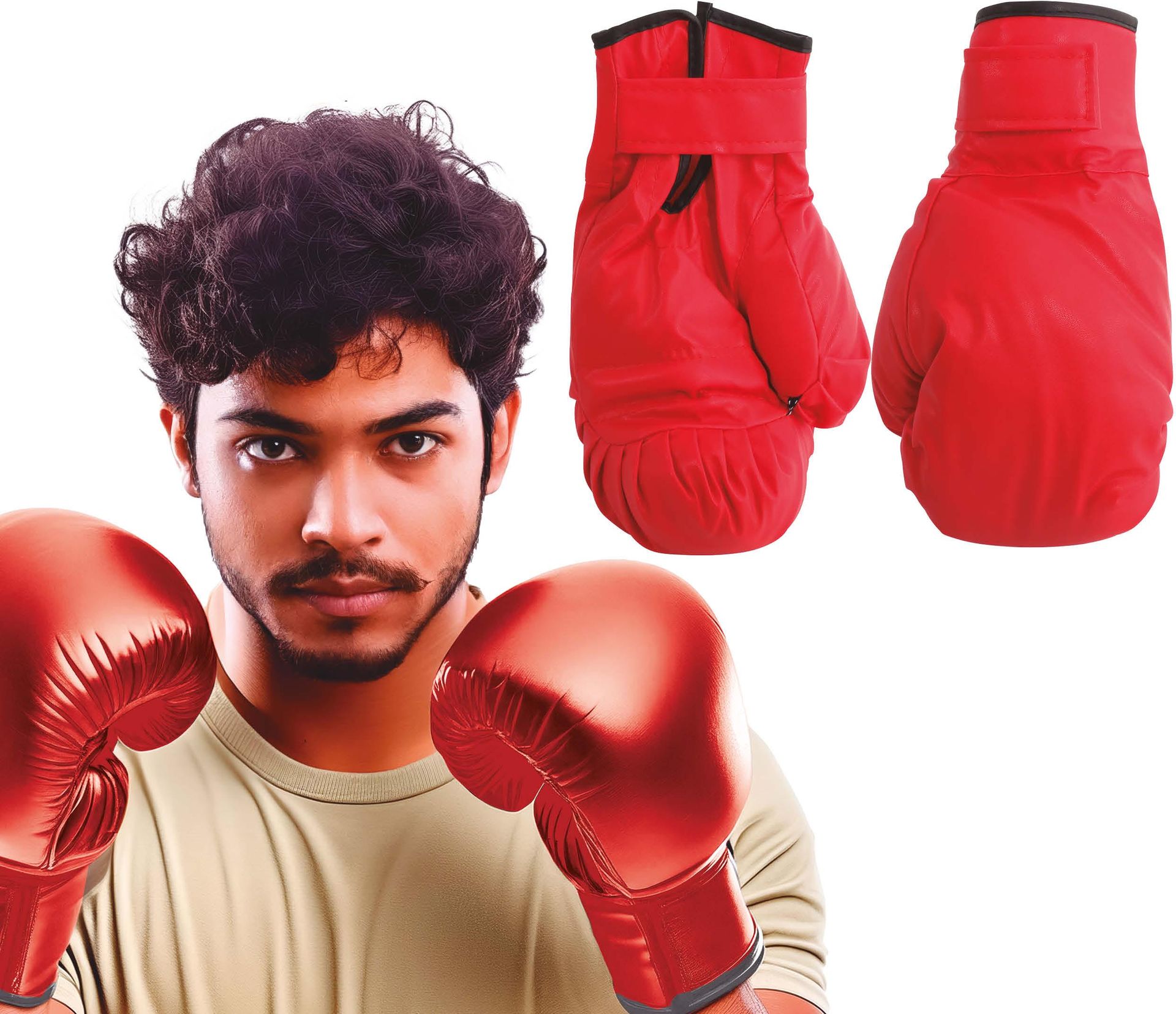 Rode Bokshandschoenen Carnaval