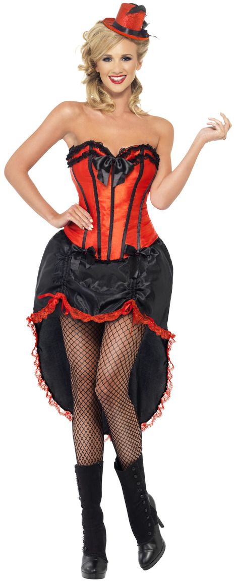 Rode Burlesque Dans Outfit