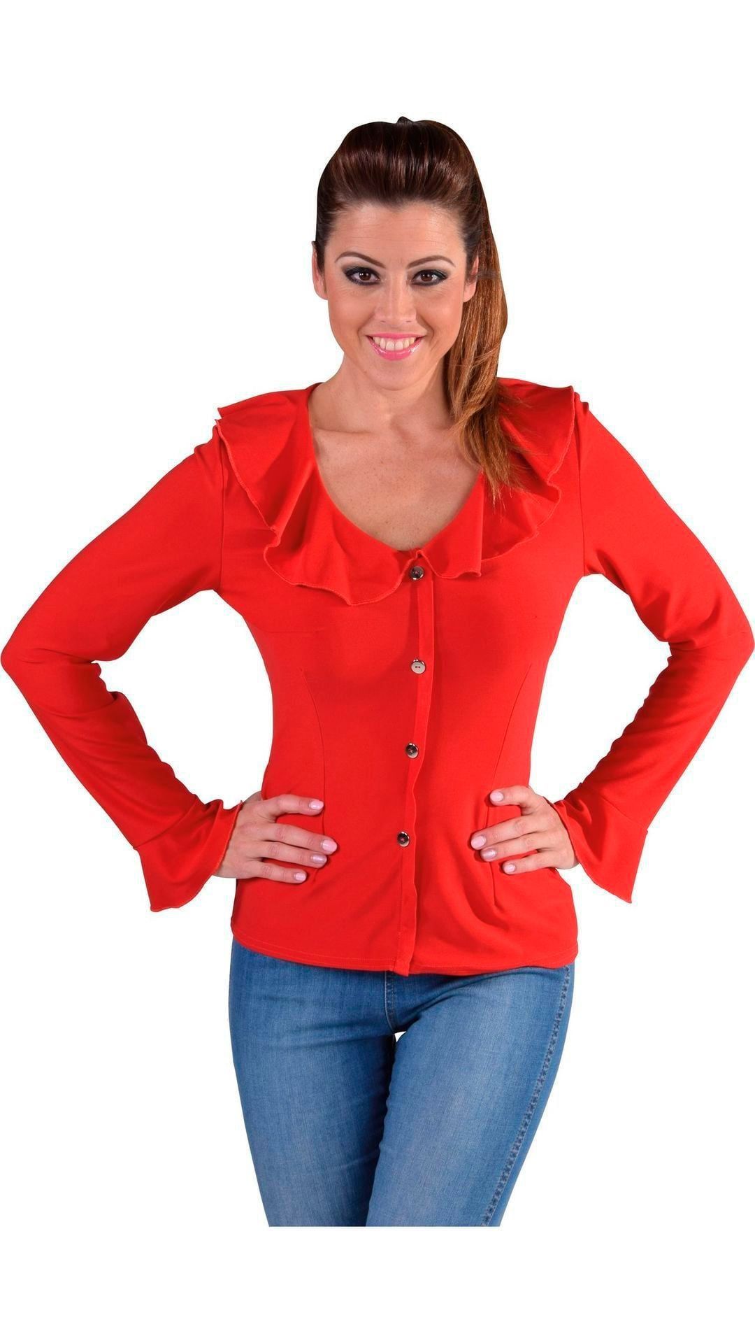 Rode Carnavals Blouse Dames