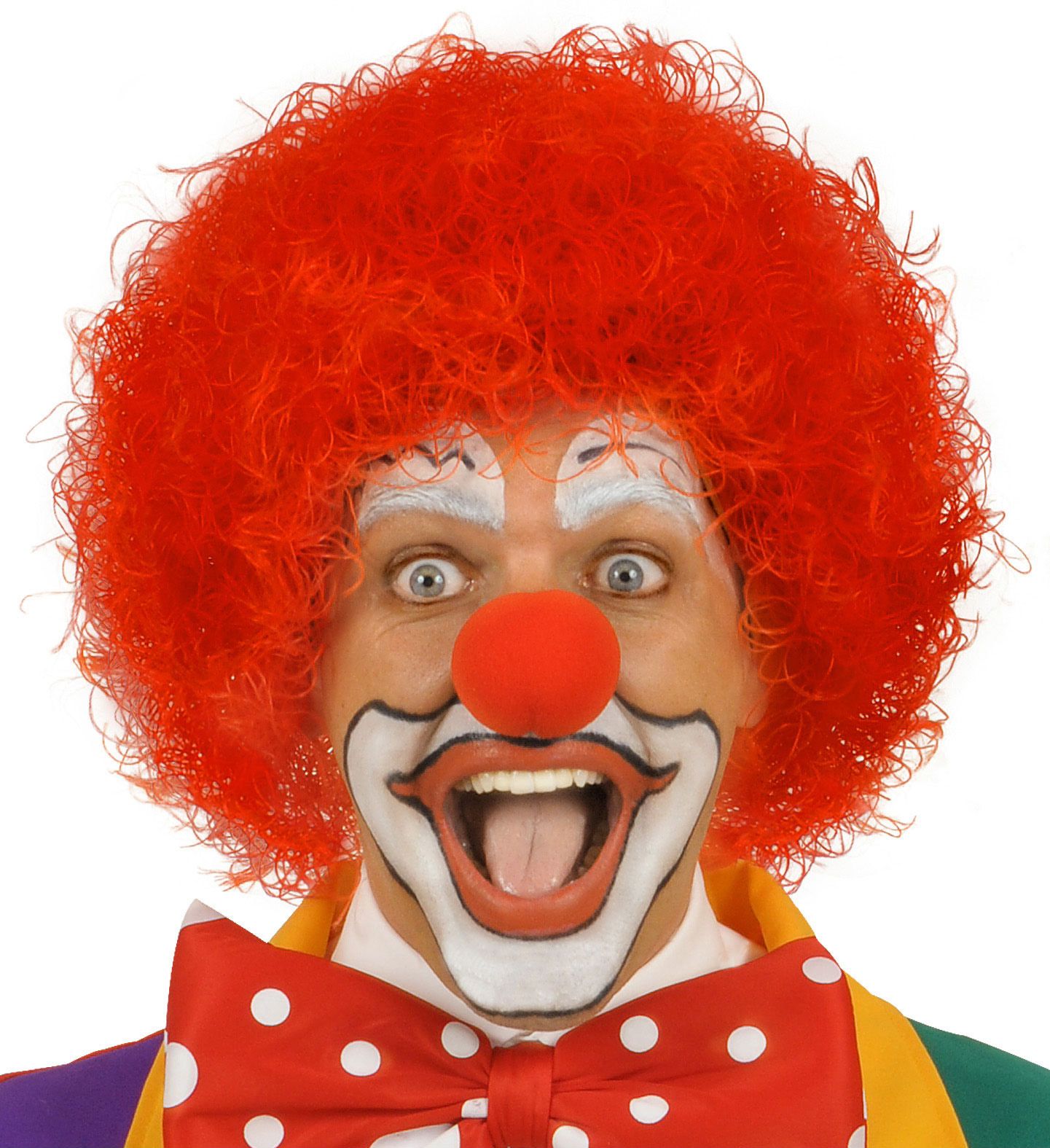 Rode clown pruik