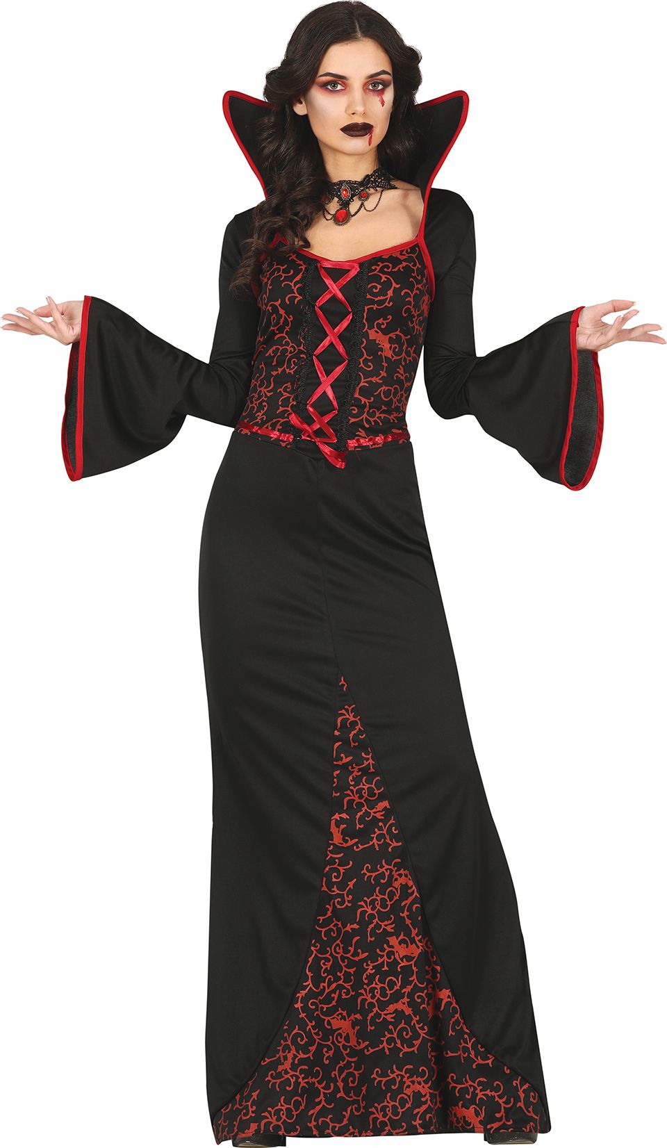 Rode Dracula Vampier Jurk Vrouw