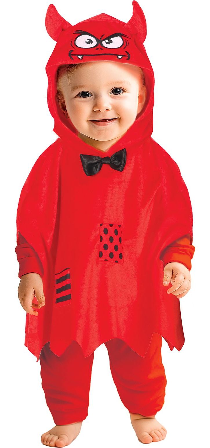 Rode Duivel Baby Poncho Halloween