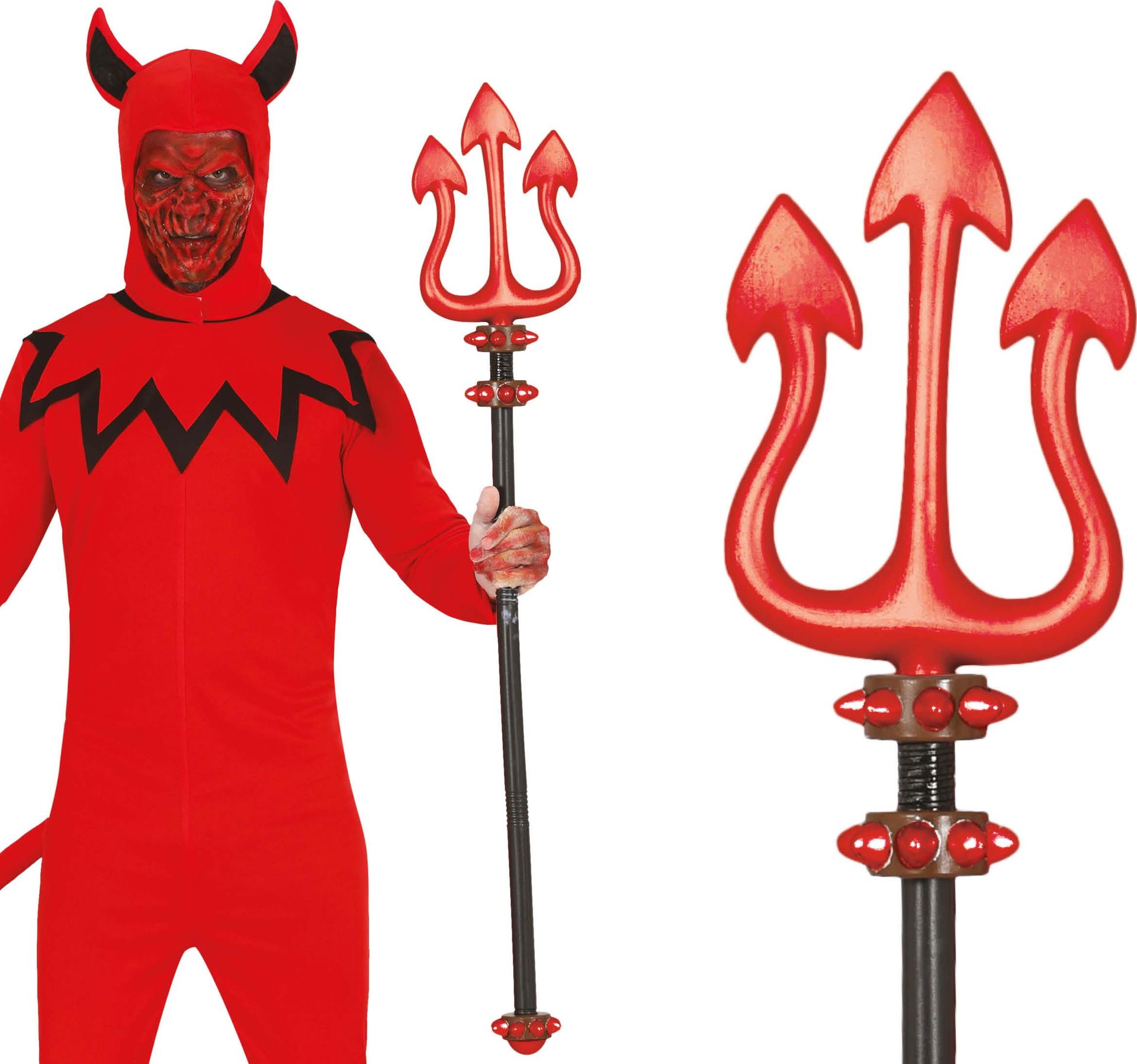 Rode Duivel Drietand met Studs