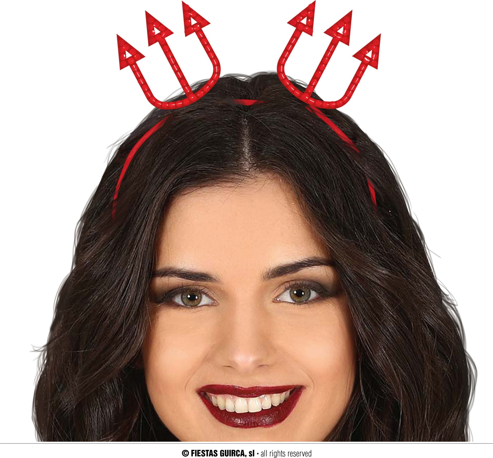 Rode Duivel Drietandjes Haarband