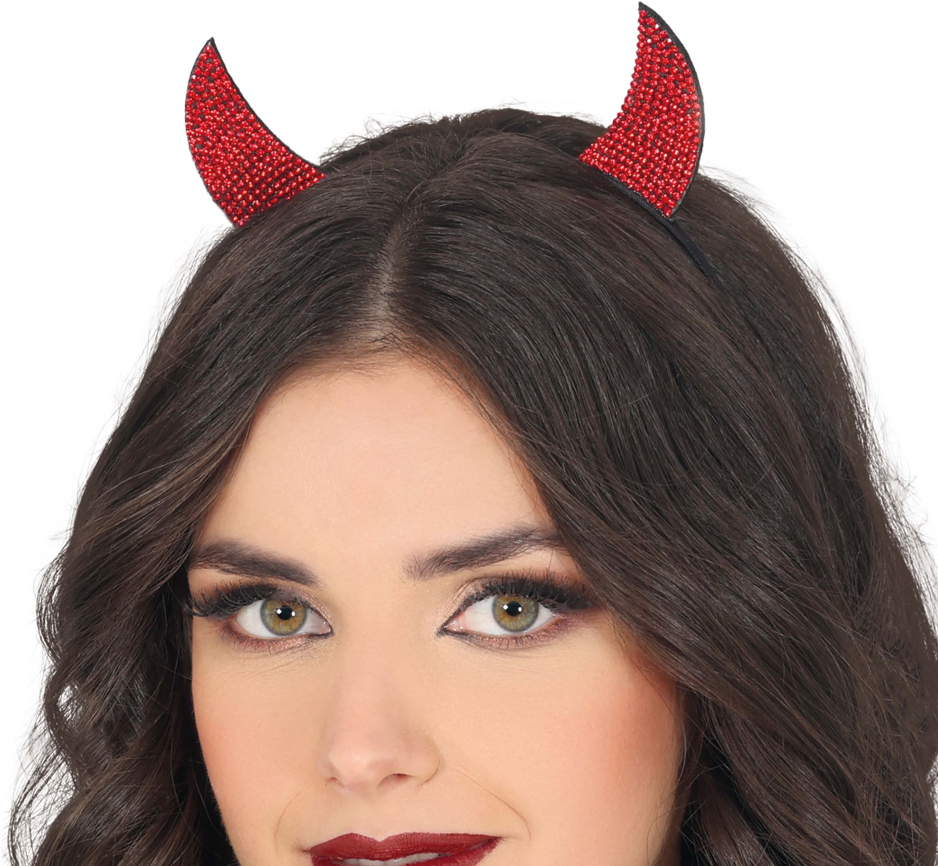 Rode Duivel Horens Diamantjes Hoofdband