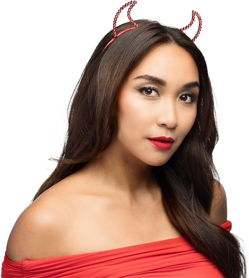 Rode Duivel Tiara met Juweeltjes