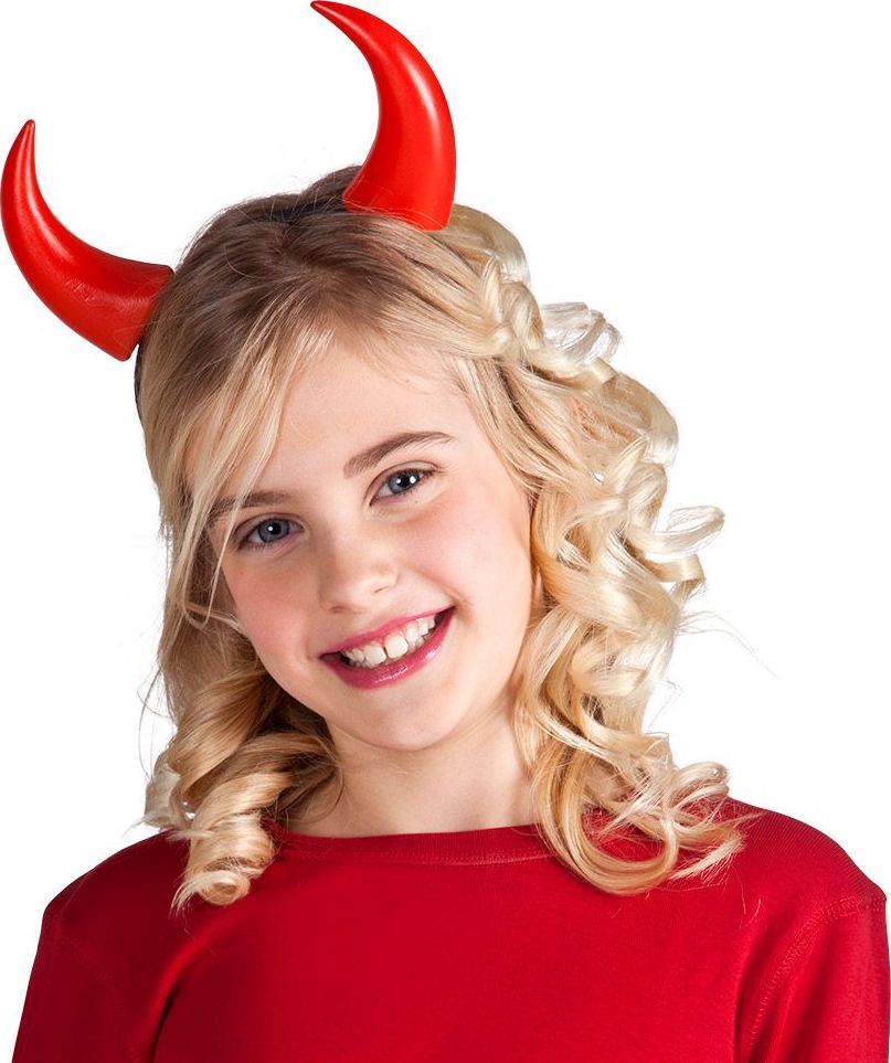 Rode Duivelhoorntjes Haarband Kind