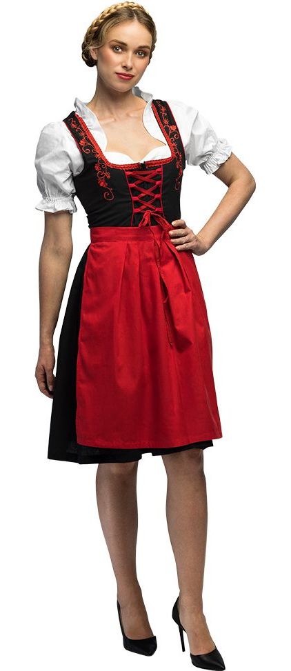 Rode en Zwarte Oktoberfest Dirndl