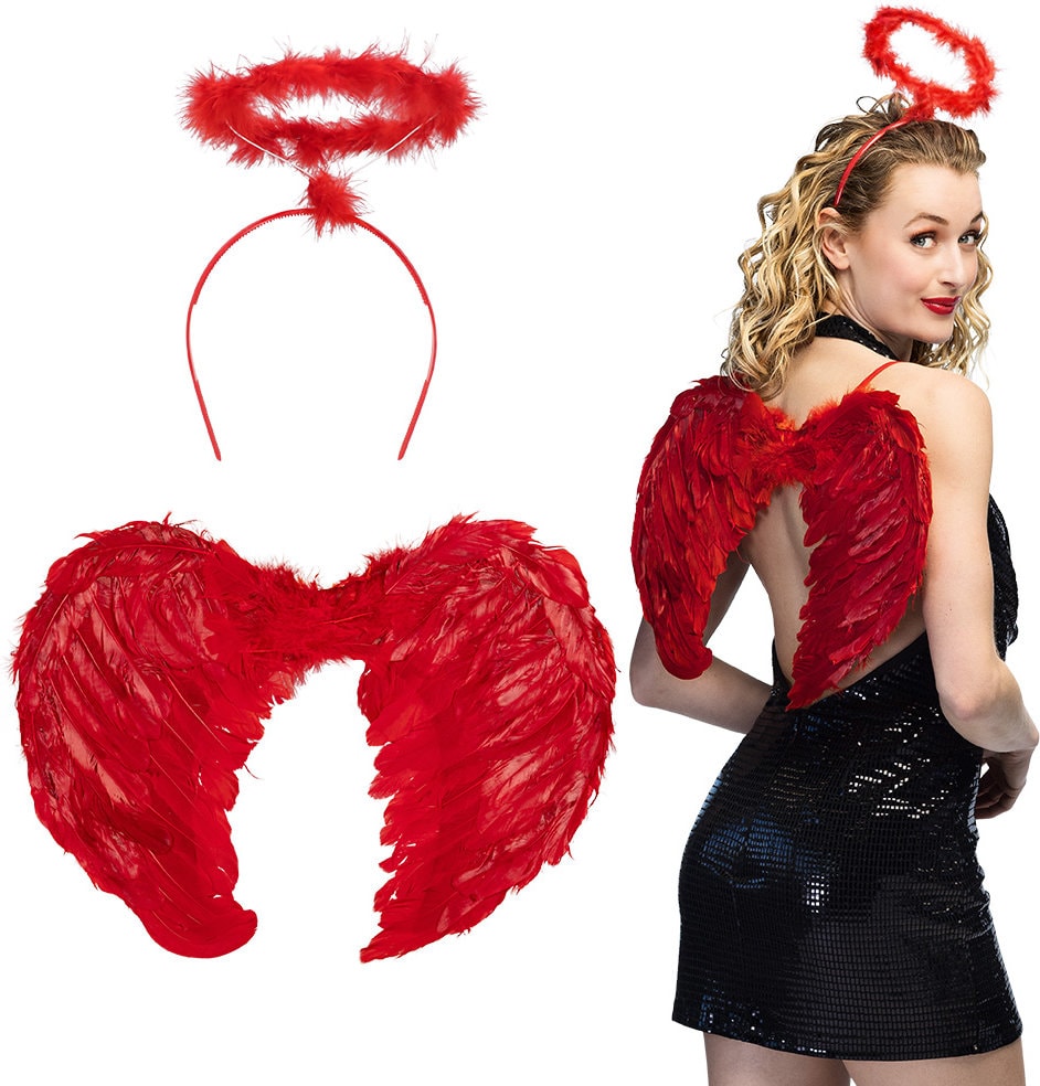 Rode Engel Accessoireset Halloween Dames