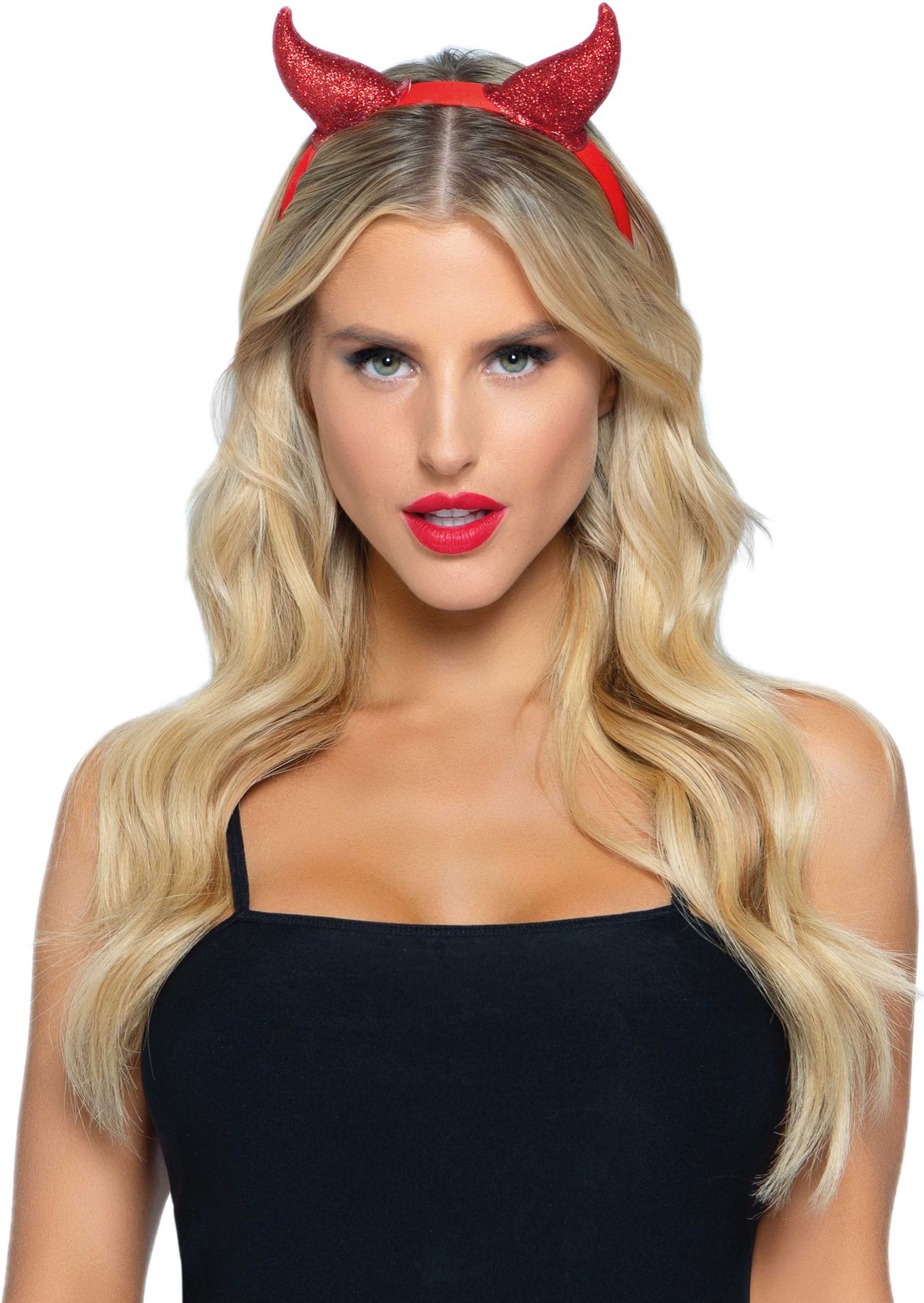 Rode Glitter Duivelhoorntjes Haarband