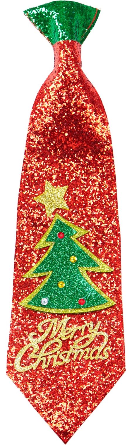 Rode Glitter Kerstmis Stropdas