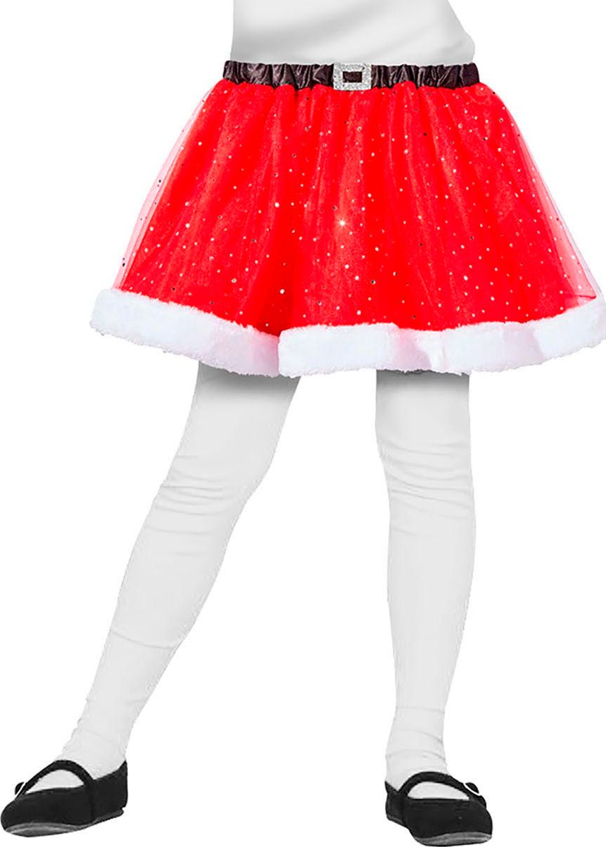 Rode Glitter Kerstvrouw Tutu Meisje