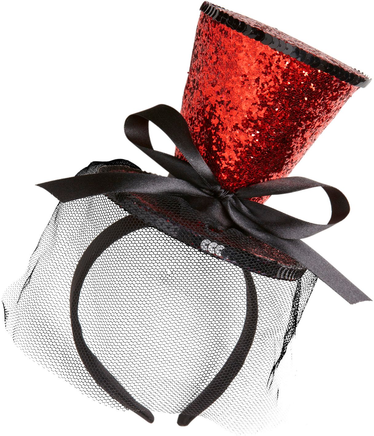 Rode Glitter Mini Hoge Hoed