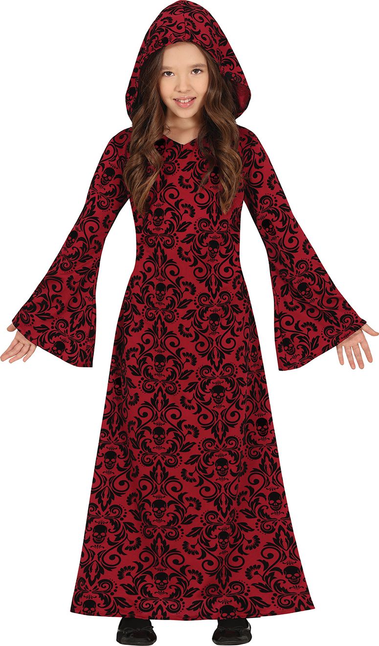 Rode Heks Jurk met Kap Meisjes