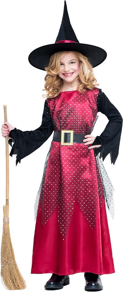 Rode Heksenjurk Meisjes Halloween