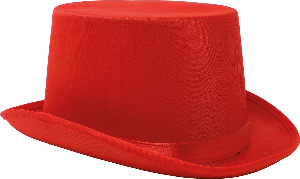 Rode Hoge Hoed Luxe