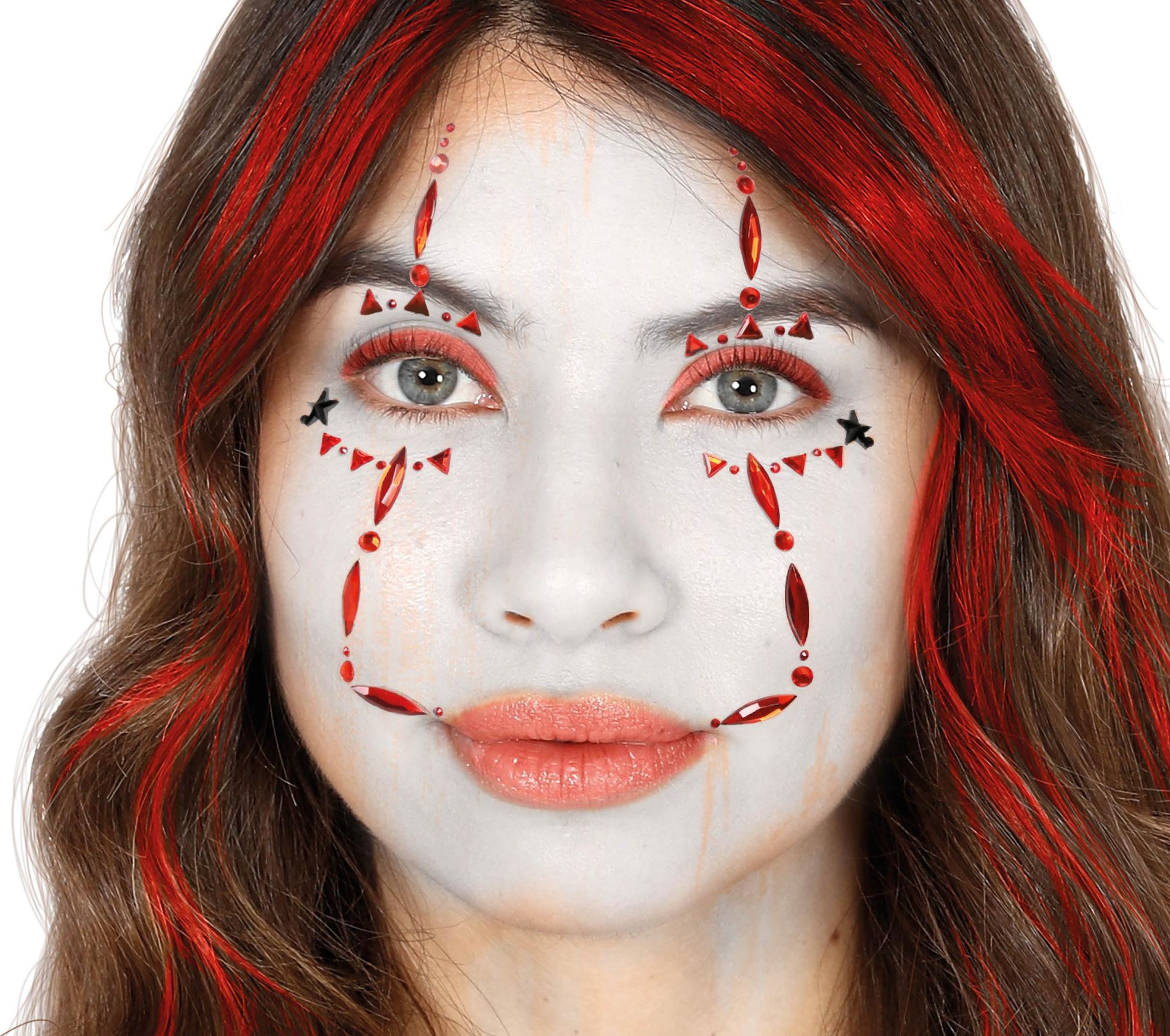 Rode Horror Clown Plakjuwelen