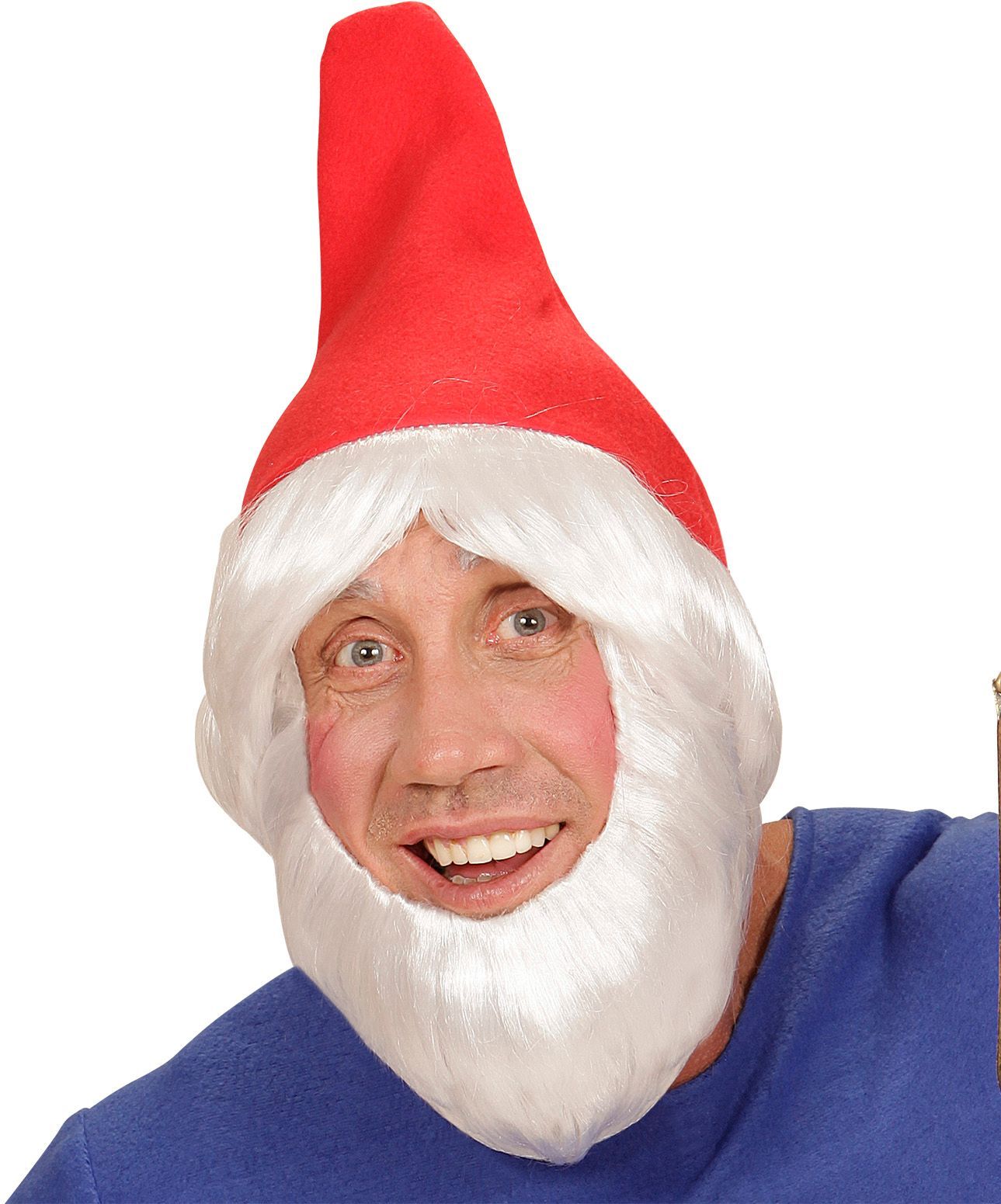 Rode Kaboutermuts met Pruik en Baard