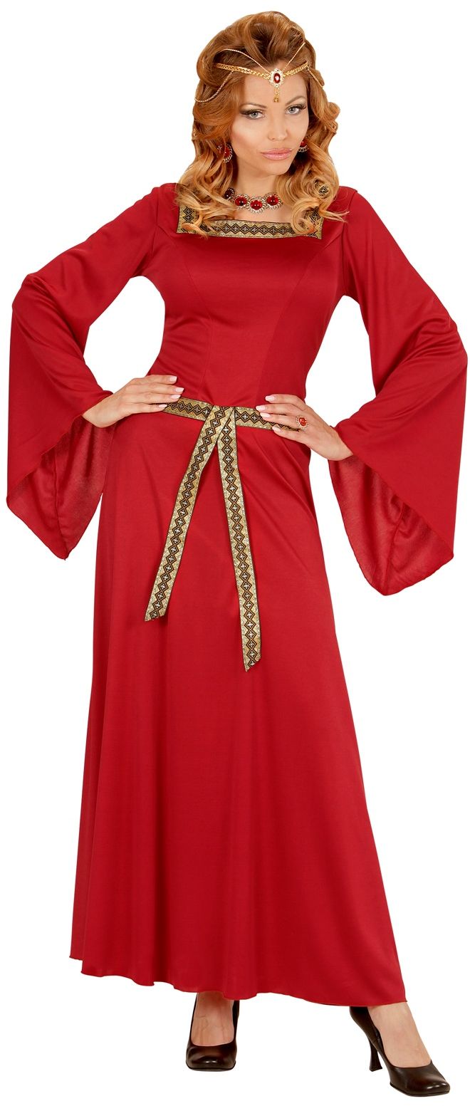 Rode Kasteel Vrouw Jurk