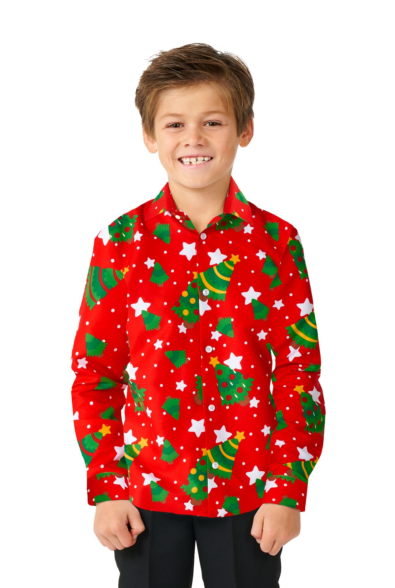 Rode Kerstmis Blouse Jongens