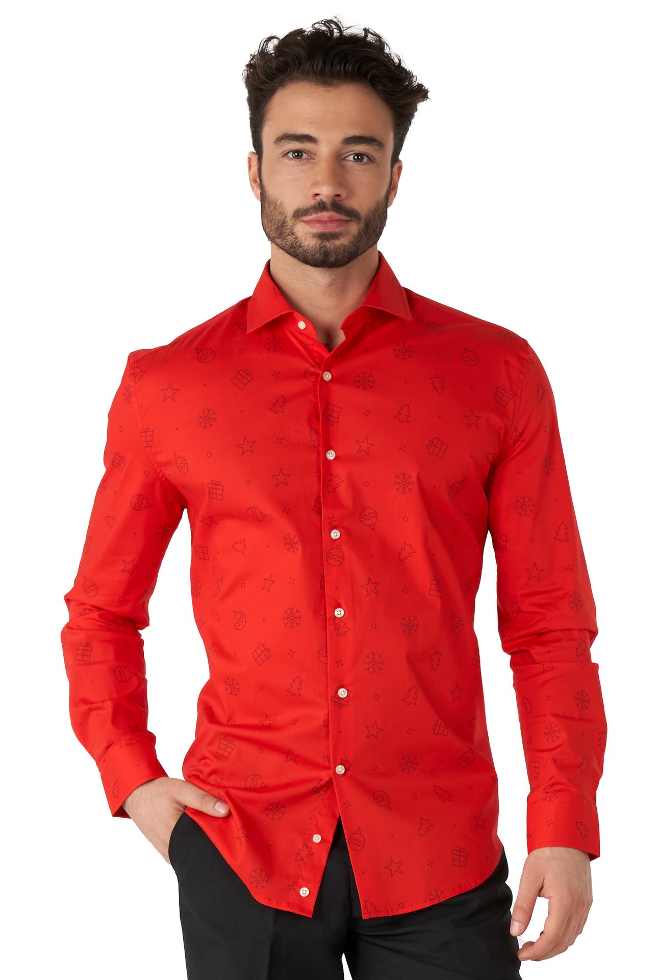 Rode kerstmis symbolen Opposuits blouse