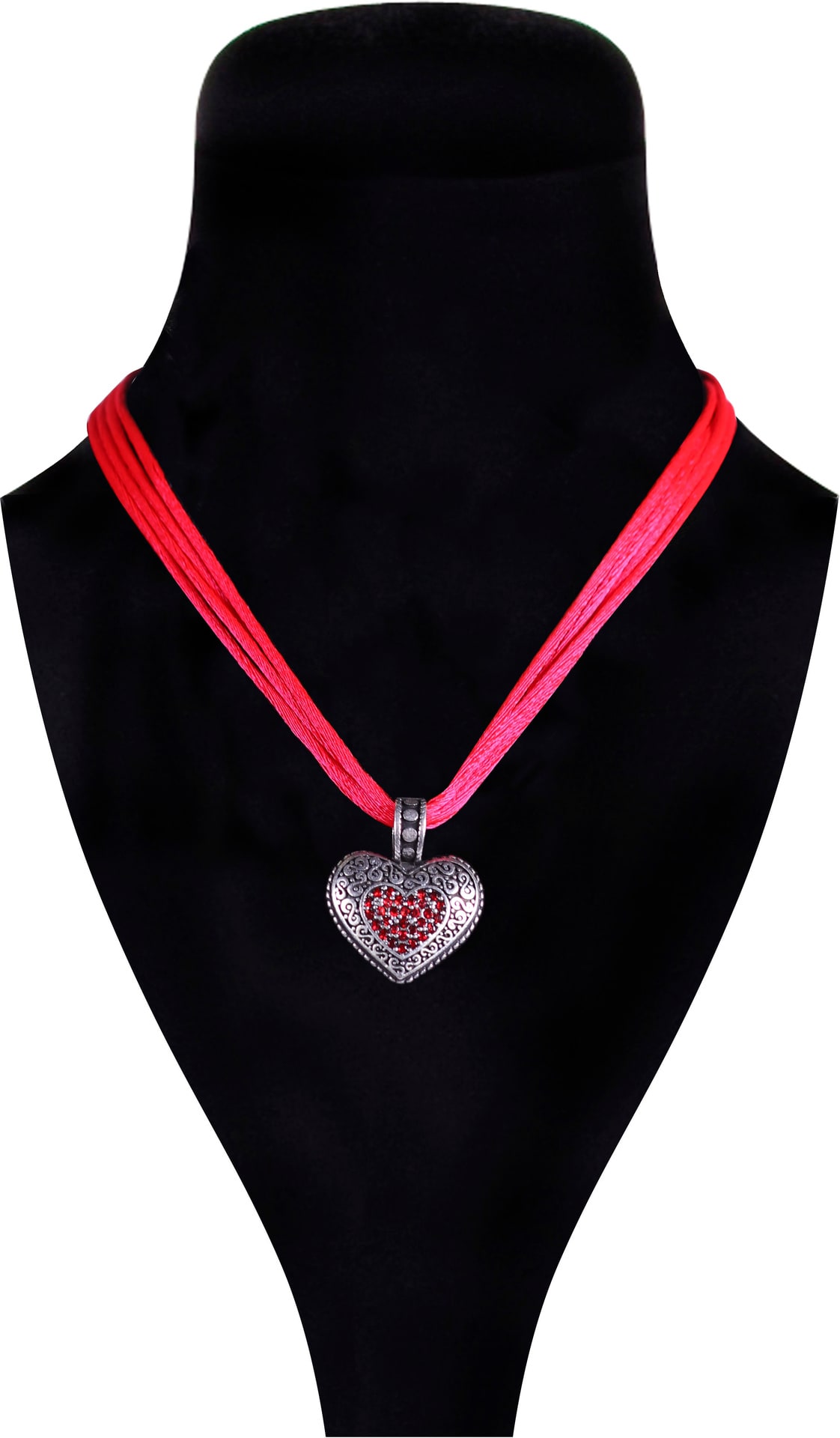 Rode Ketting met Zilveren Hartje Oktoberfest