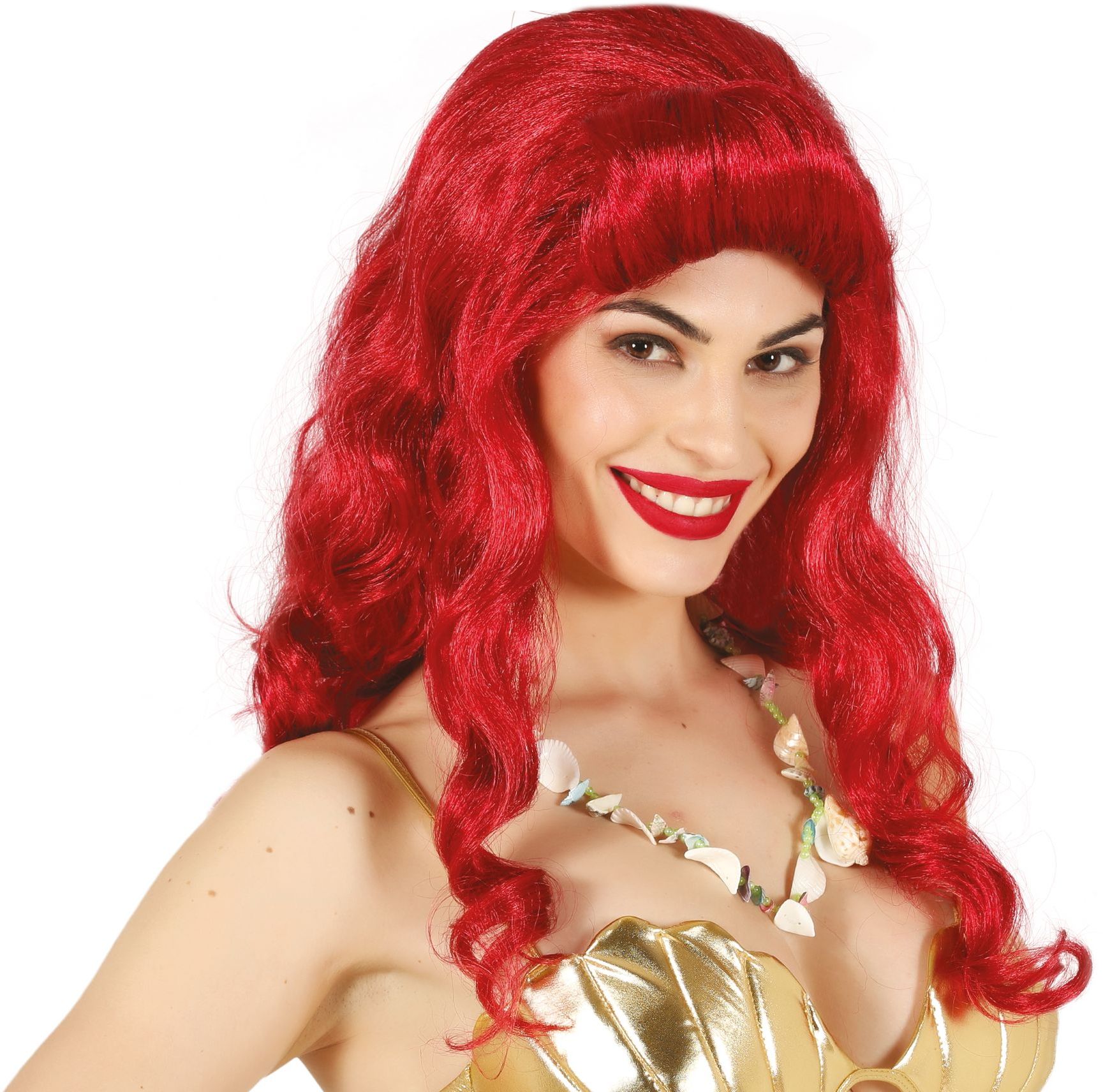 Rode Kleine Zeemeermin Disney Pruik