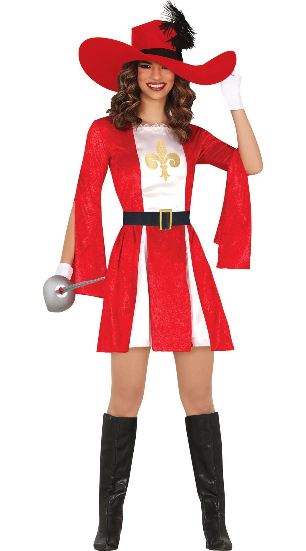 Rode Musketier Kostuum Volwassenen