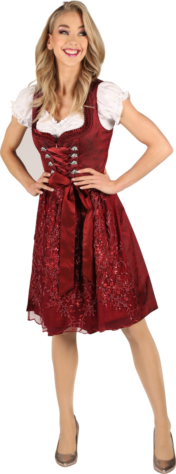 Rode Oktoberfest Dirndl Dames