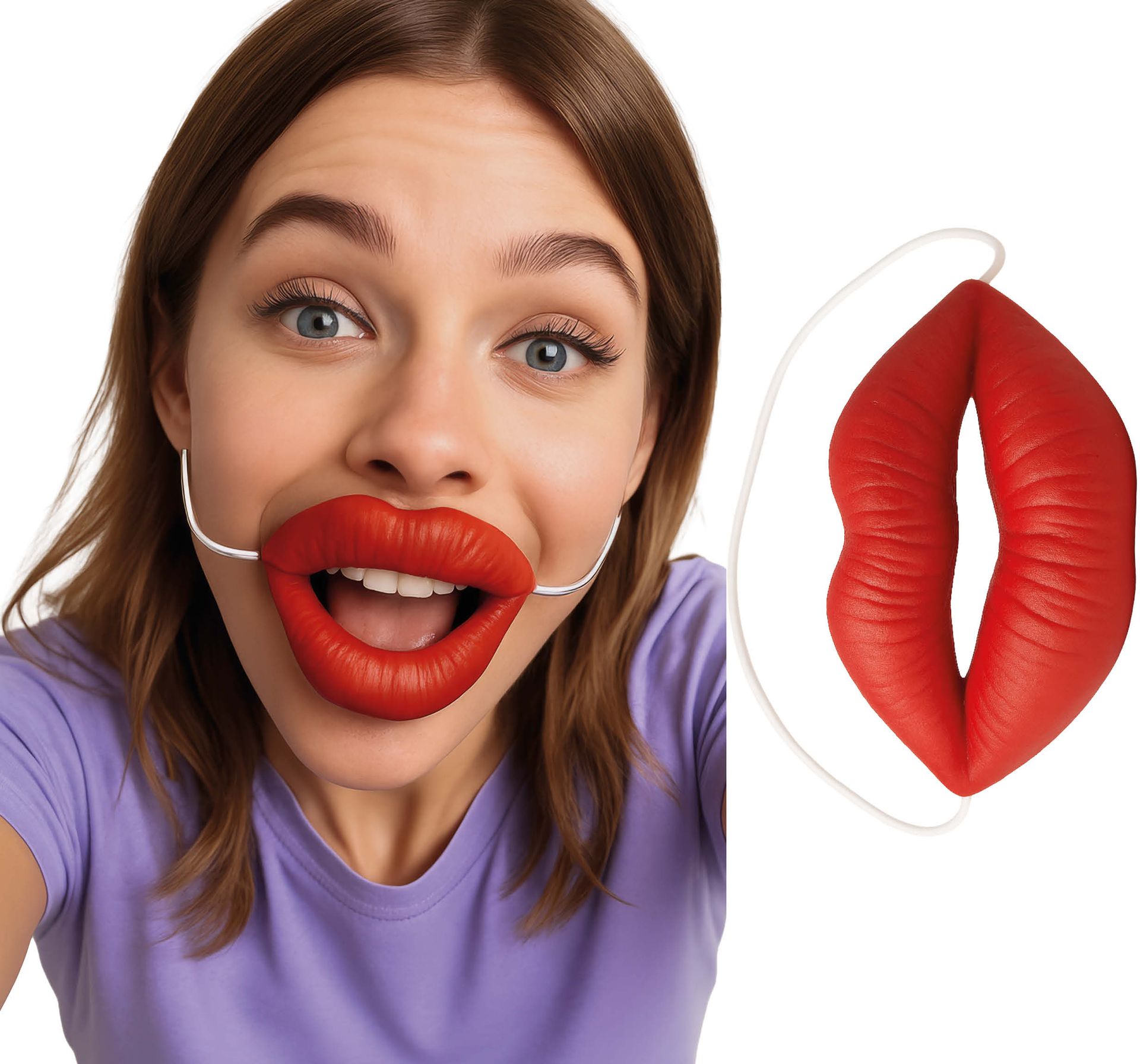 Rode Opzet Lippen Elastiek