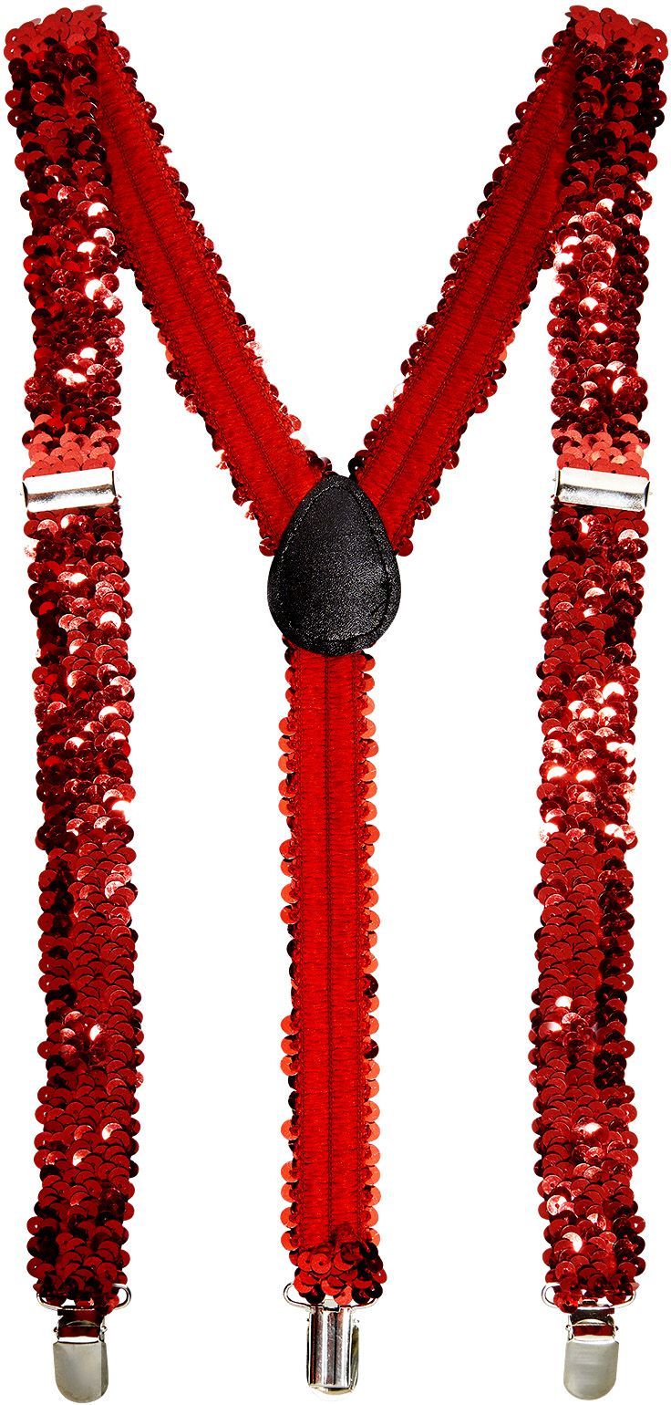 Rode pailletten bretels