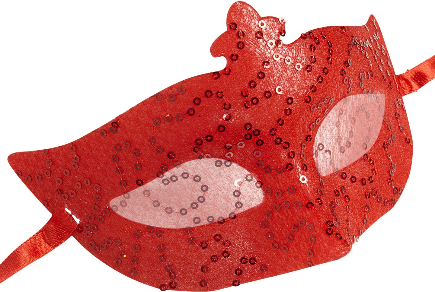 Rode Pailletten Kanten Oogmasker