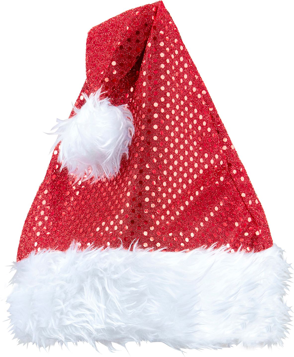 Rode Pailletten Kerstmuts